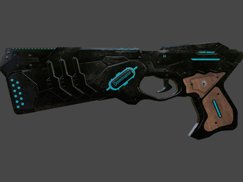  科幻手枪 枪支 枪械su模型 