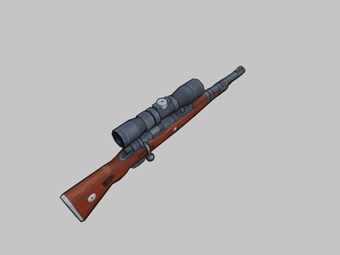  迷你阻击枪su模型 