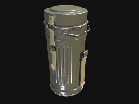  国防军防毒面具管su模型 