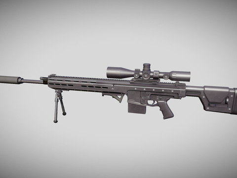  狙击步枪 枪支 枪械su模型 