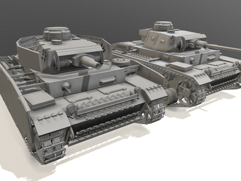  德国豹坦克 装甲车su模型 