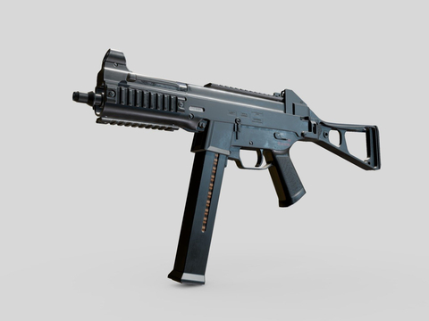  冲锋枪 枪支su模型 