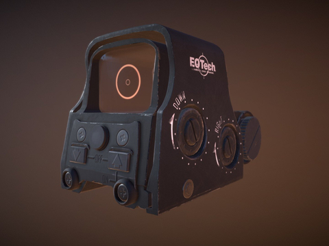  红点瞄准镜su模型 