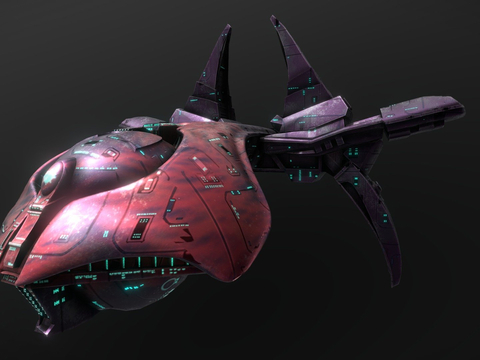  圣约毁灭者战舰 飞行器su模型 