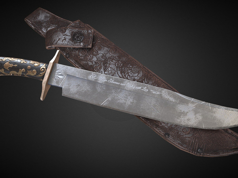  装饰性博伊刀和鞘su模型 