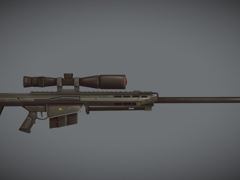  巴雷特阻击步枪su模型 