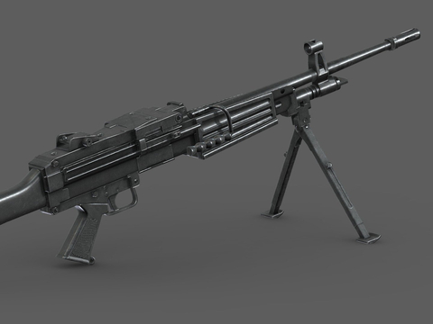  轻机枪 枪支 枪械su模型 