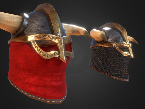  维京头盔su模型 