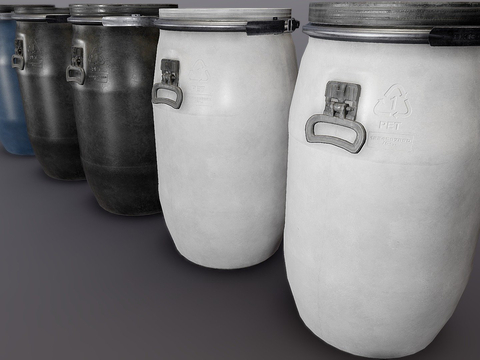  塑料桶 环保桶su模型 