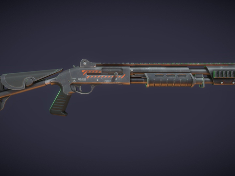 天启武器 - 霰弹枪su模型 