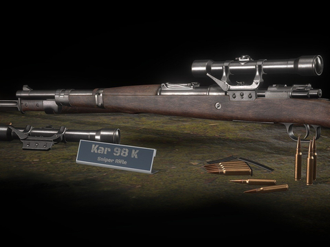  Kar 98k步枪 枪支 枪械su模型 