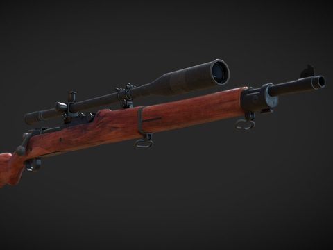  年春田 狙击步枪 枪支 枪械su模型 