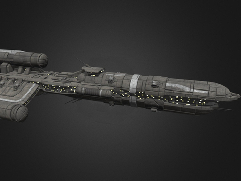  科幻飞行器 护卫舰su模型 