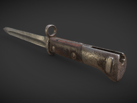  旧刺刀 短刀 刀刃su模型 