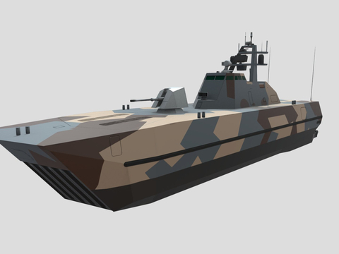 Skjold级 护卫舰 船舰 巡逻舰su模型 