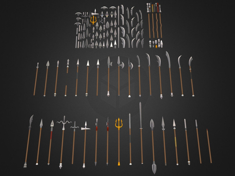  冷兵器 武器包su模型 