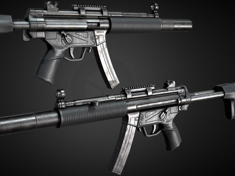  冲锋枪 枪支 枪械su模型 