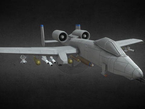  A10雷电轰炸机su模型 