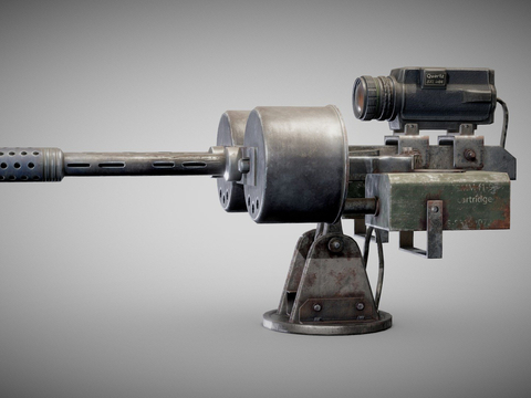  霰弹炮塔末日后武器su模型 