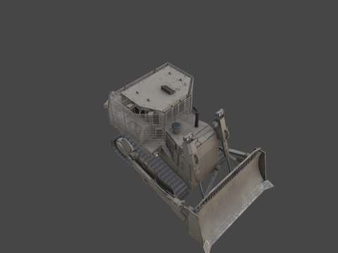  装甲推土机su模型 