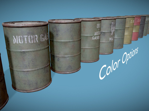  二战美国200L油桶su模型 