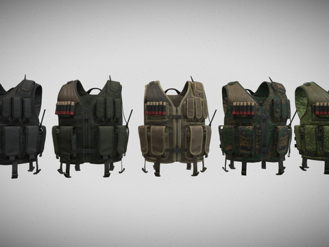  战术背心su模型 