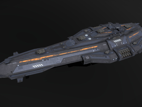  科幻战舰su模型 