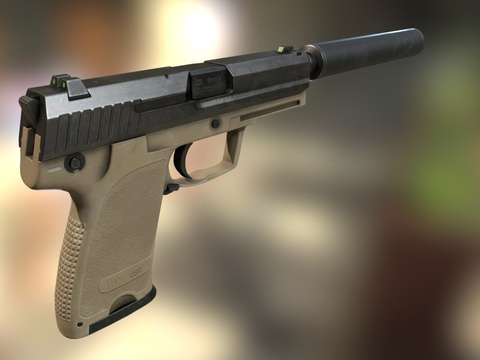  战术手枪su模型 