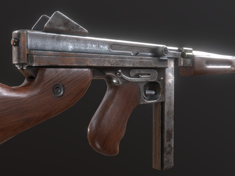  汤普森M1A1su模型 