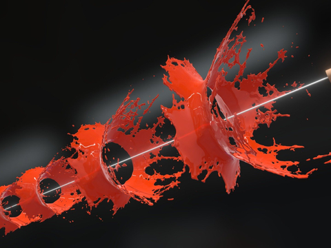  溅射包02-子弹射击su模型 