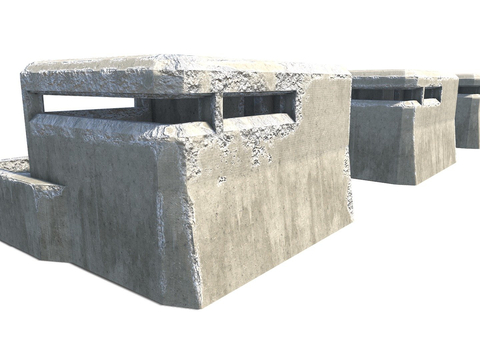  军用碉堡su模型 