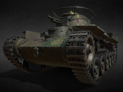  九七式中战坦克su模型 