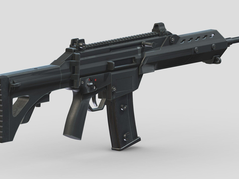  突击步枪su模型 