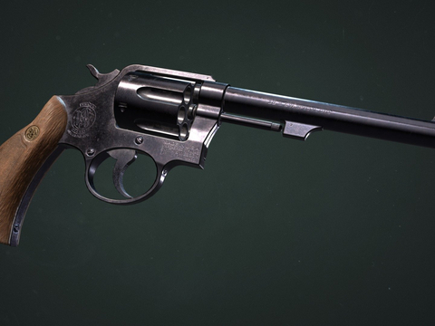  左轮手枪su模型 