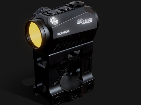  红点瞄准镜su模型 