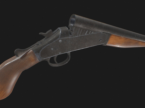  单管霰弹枪su模型 