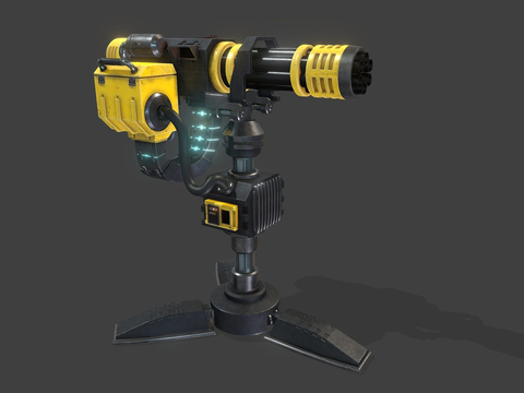  迷你炮塔su模型 