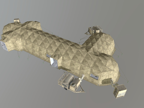  军用帐篷su模型 