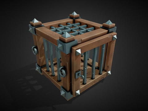  卡通笼子su模型 