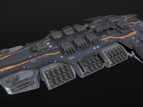  科幻战舰女武神su模型 