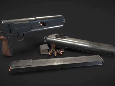  安德鲁斯机关枪su模型 