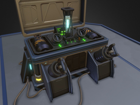  科幻机械台su模型 