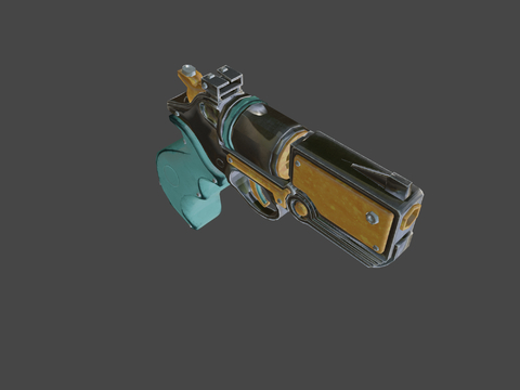  卡通手枪su模型 