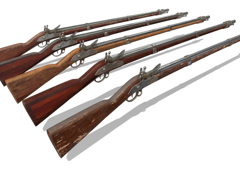  老式步枪su模型 