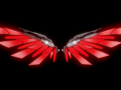  机械翅膀su模型 