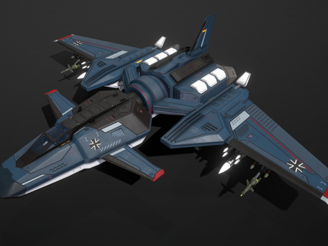  科幻战斗机su模型 