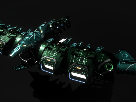  科幻飞船su模型 