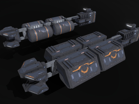  科幻运输飞船su模型 