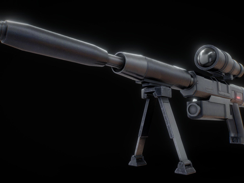  狙击步枪su模型 