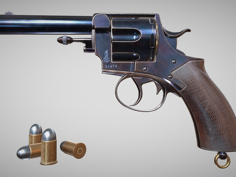  左轮手枪su模型 